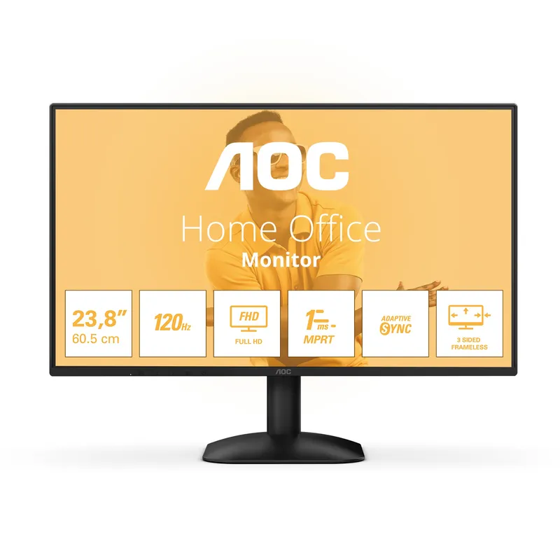 MONITOR 23.8 AOC 24B31H IPS FHD 1920X1080 120Hz VGA HDMI NEGRO - foto 2