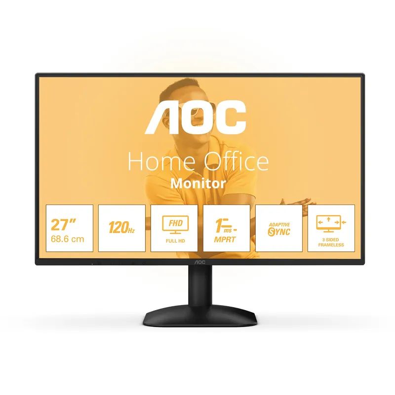 MONITOR 27 AOC 27B31H IPS FHD 1920X1080 120Hz VGA HDMI NEGRO - foto 2