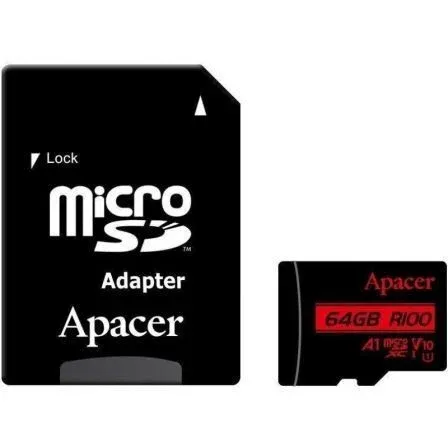 Tarjeta de Memoria Apacer 64GB XC UHS 1 con Adaptador/ Clase 10/ 100MBs - foto 2