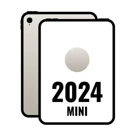 Apple iPad Mini 8.3" 2024 7th WiFi/ A17 Pro/ 128GB/ Blanco Estrella- MXN83TY/A