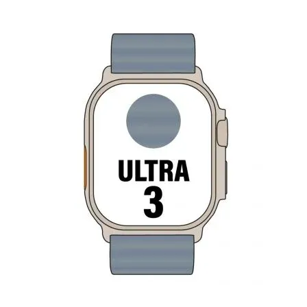 Apple Watch Ultra 3 GPS/ Cellular 49mm Caja de Titanio Natural/ Correa Ocean Azul Naútico