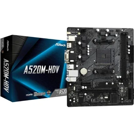 Pb AMD Sam4 Asrock A520m-hdv 2ddr4 4sata3 Usb3.2 M2 HDMI Matx