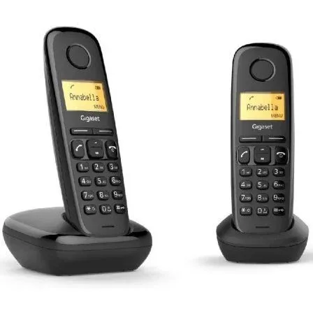 Telefono Fijo Inalambrico Gigaset A270 DUO Negro L36852-h2812-d201