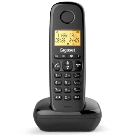 Telefono Fijo Inalambrico Gigaset Basic 100 Negro S30852-h3206-d201