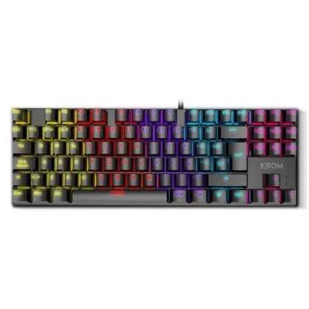 Teclado Krom USB Kasic TKL Negro RGB Gaming Mecanico