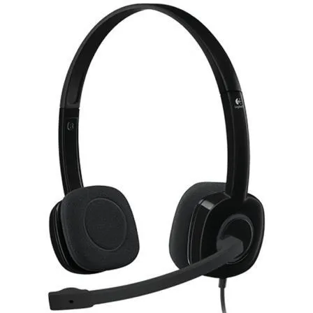 Auricular Logitech Diadema Microfono H151 Negros 981-000589