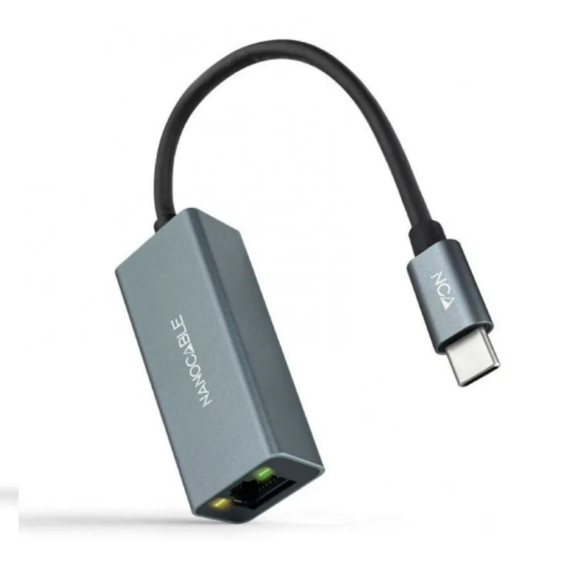 CONVERSOR USB-C ETHERNET GB Mbps GRIS 15 CM NANOCABLE 10.03.0406 - foto 2