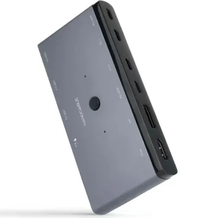 KVM SWITCH 2xUSB-C A 3xUSB-A+2xUSB-C/PD+HDMI+DP+AU NANOCABLE 10.12.0003