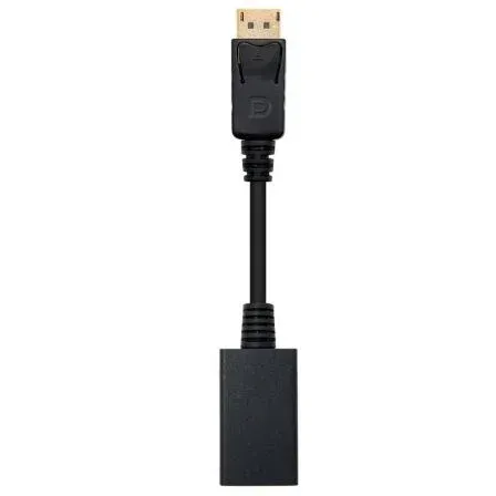 NANO CABLE Conversor Nanocable 10.16.0502/ DisplayPort Macho - HDMI Hembra/ 15cm/ Negro