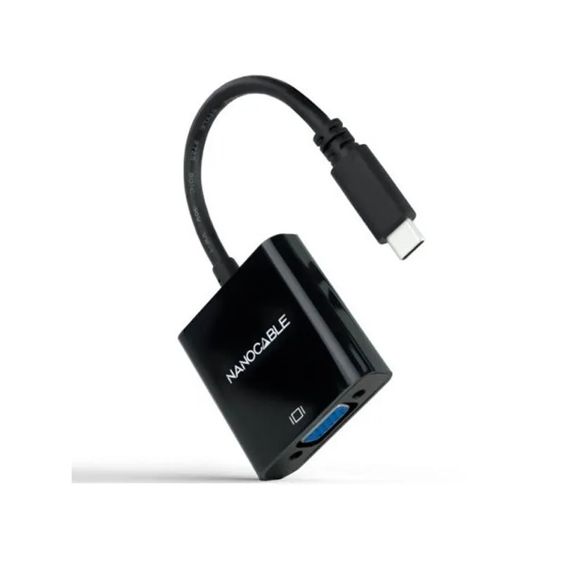 Conversor Usb-c A VGA Plastico Negro 10 CM Nanocable 10.16.4101-bk - foto 2