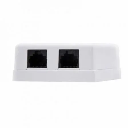 Roseta DE Superficie para RJ45 Cat.6 UTP 2 Tomas Blanconanocable 10.21.1502