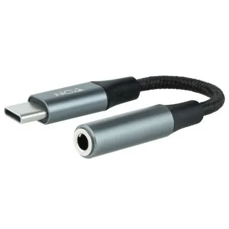 Cable Adaptador DE Usb-c A Jack 3.5 Negro/gris Nanocable 10.24.1204