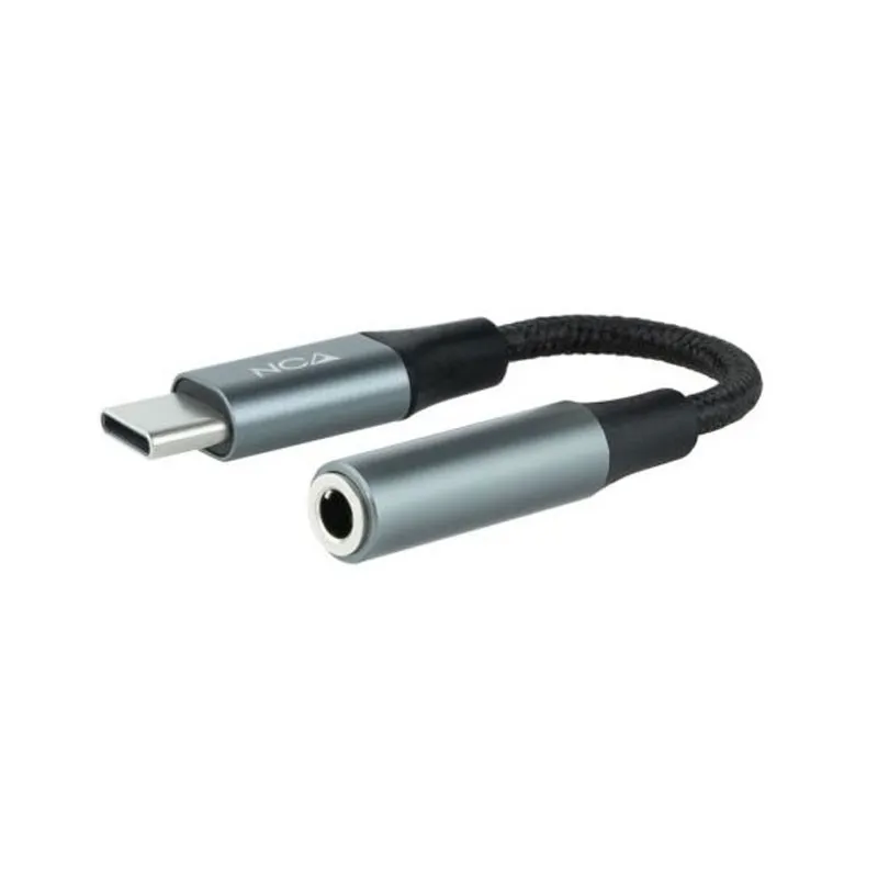 Cable Adaptador DE Usb-c A Jack 3.5 Negro/gris Nanocable 10.24.1204 - foto 2