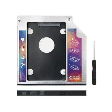 Adaptador Disco Duro 95MM Unidad Optica Portatil DE 127MM Nanocable 10.99102