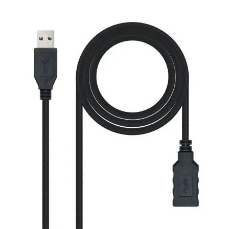 Cable USB 3.0 Tipo Am-ah Negro 3.0 M Nanocable 10.01.0903-bk