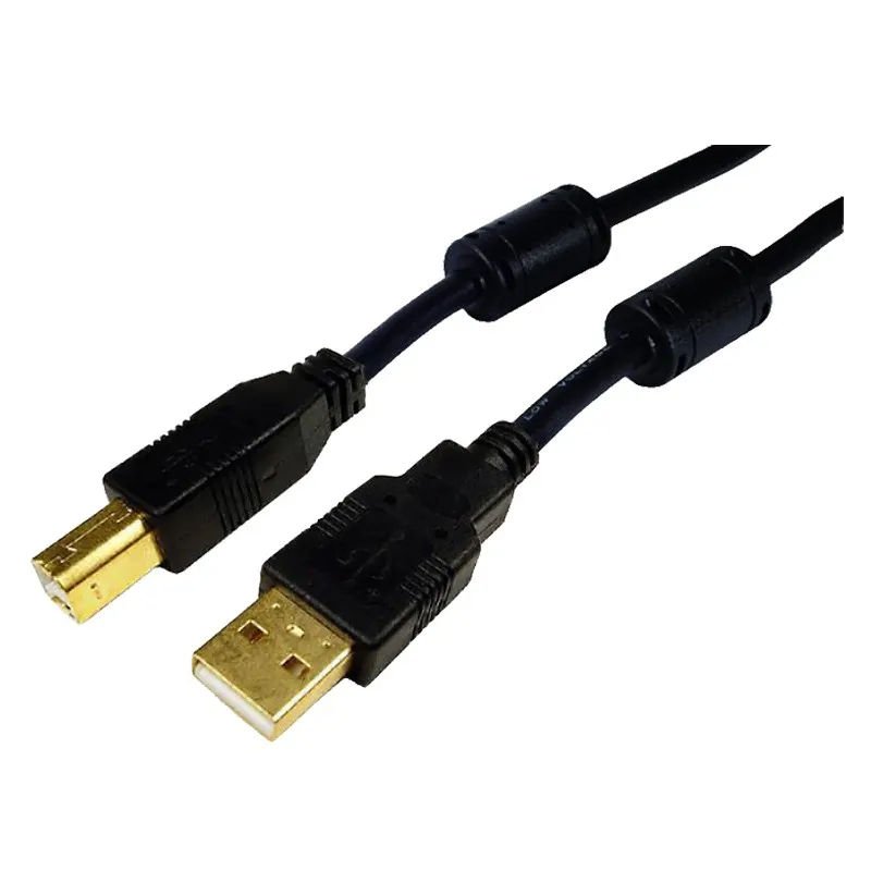 Cable USB 2.0 Impresora HQ Ferrita Tipo Am-bm Negro 5.0 M Nanocable 10.01.1205 - foto 2