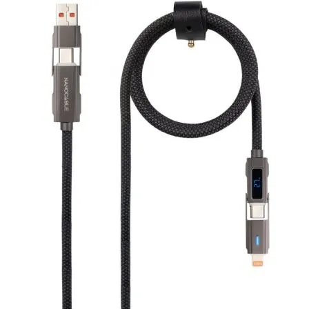 Cable Usb-c+usb-a/m-lightning+usb-c/m Display 1M Nanocable 10.01.2501