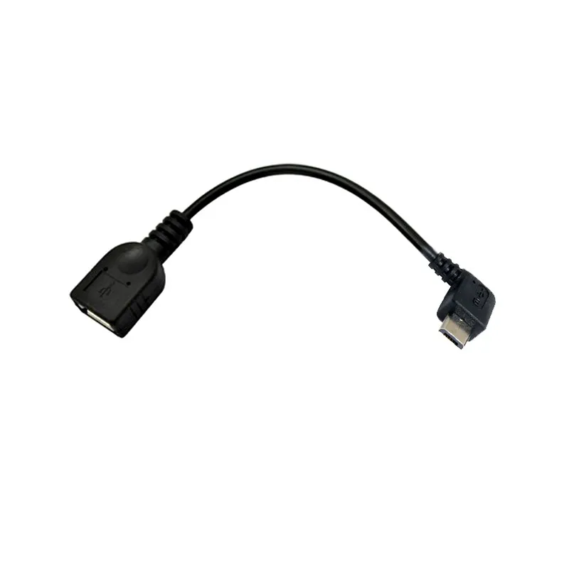 Cable USB 2.0 OTG Acodado Tipo Micro Bm-ah Negro 15 CM Nanocable 10.01.3600 - foto 2