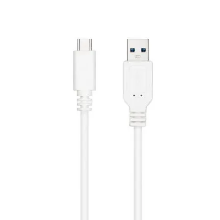 Cable USB 3.1 Gen2 10GBPS 3A Usb-c/m-a/m Blan 1.0m Nanocable 10.01.4001-w