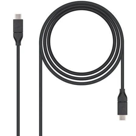 Cable USB 3.1 Gen2 10GBPS 3A Tipo Usb-cm-usb-cm Negro 1M Nanocable 10.01.4101
