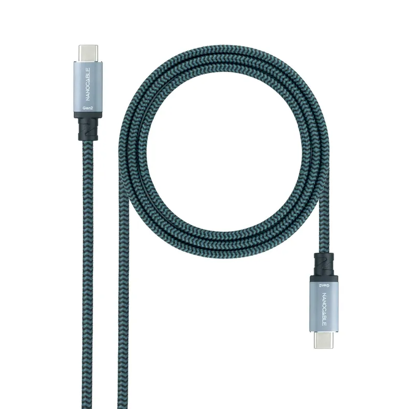 Cable USB 3.1 Gen2 5A Usb-c/m-usb-c/m Neg/gr 2 M Nanocable 10.01.4102-comb - foto 2
