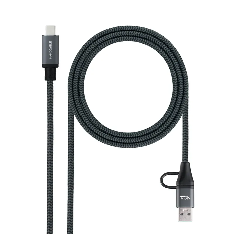CABLE USB 3.2 GEN2x2 5A/100W USB-C USB-A 3 M NANOCABLE 10.01.4113-COMB - foto 2
