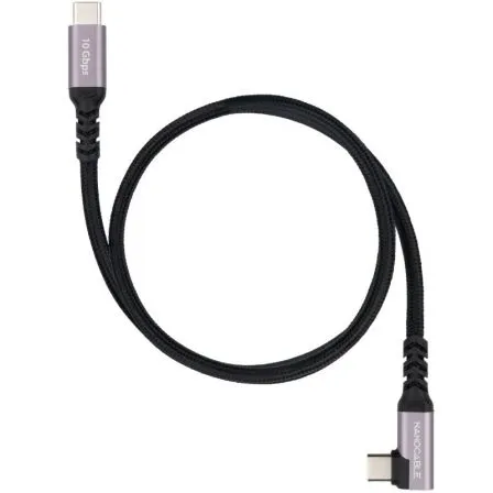 CABLE USB-C ACODADO M/M 3.2 GEN2 100W 4K/60Hz 3 M NANOCABLE 10.01.4703