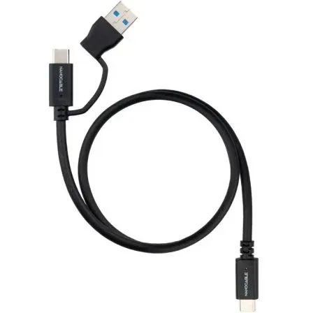 Cable Usb-c+usb-a/m-usb-c/m 3.2 Gen2 60W 4K 1 M Nanocable 10.01.4801