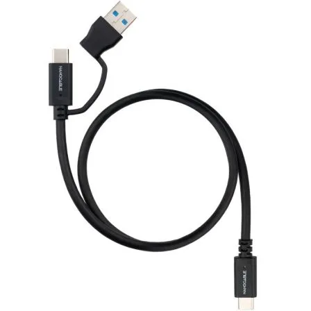 Cable Usb-c+usb-a/m-usb-c/m 3.2 Gen2 60W 4K 2M Nanocable 10.01.4802