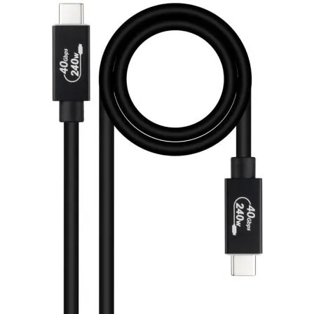 CABLE USB 4 GEN3x2 NANOCABLE 5A USB-CM-USB-CM 240W 40GBPS 1M 10.01.5001
