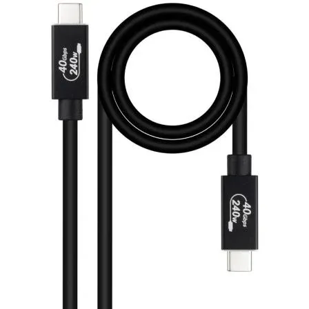 CABLE USB 4 GEN3x2 NANOCABLE 5A USB-CM-USB-CM 240W 40GBPS 1.8M 10.01.5002