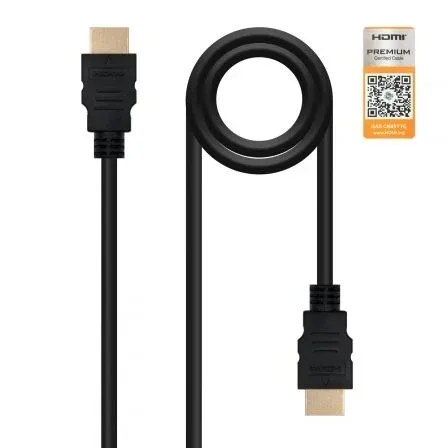 Nanocable Cable HDMI V2.0 4K 60HZ 18GBPS Am-am Certificado Negro 1.5 M NAN 10.15.3601-l150