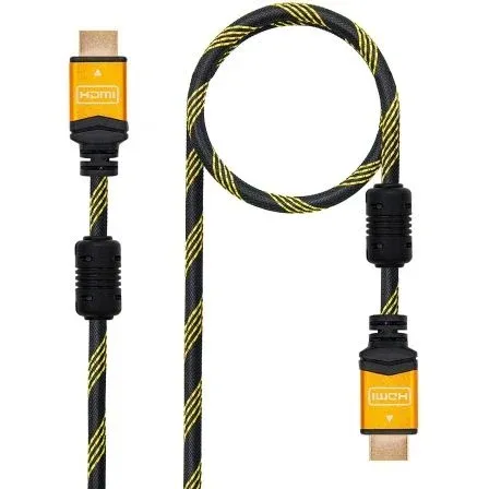 Cable HDMI V2.0 4K 60HZ 18GBPS Am-am Negro 1.5 M Nanocable 10.15.3701-l150