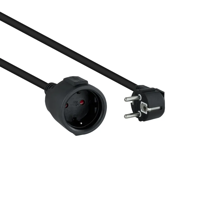 Cable Alimentacion Schuko Cee7/7m-cee7/7h 3M Negro Nanocable 10.22.0603-bk - foto 2