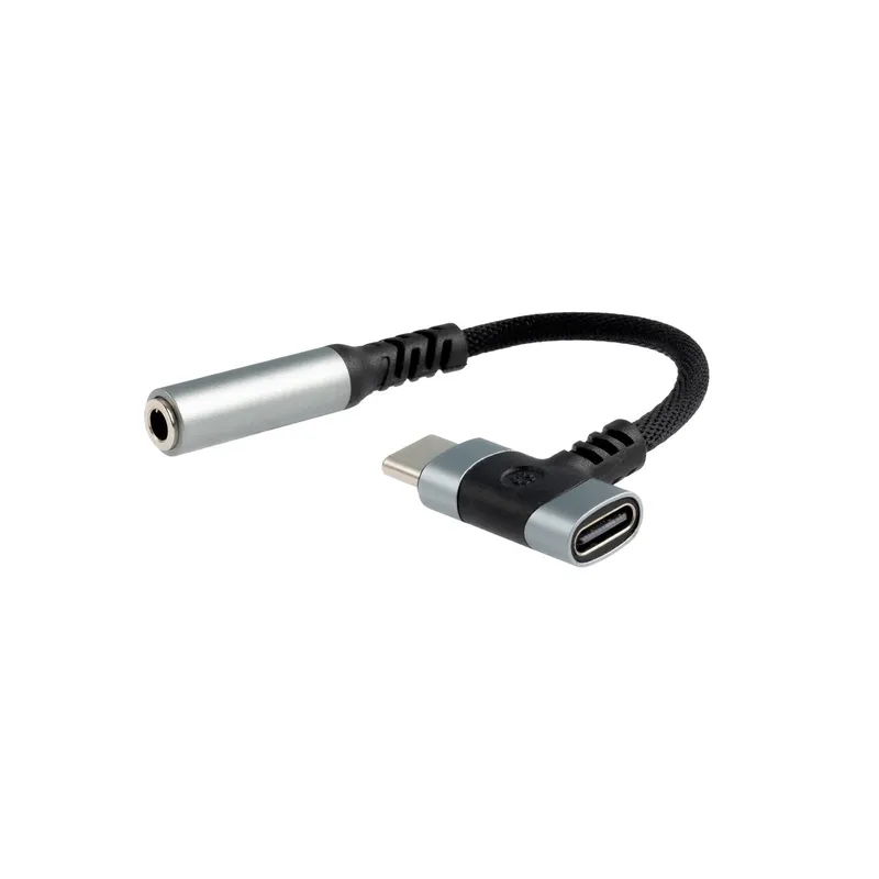 Cable Adaptador DE Usb-cm A Jack 3.5+usb/h 3A Negro 10CM Nanocable 10.24.1207 - foto 2