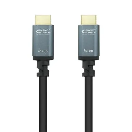 Cable HDMI 2.1 Iris 8K A/m-a/m Negro 3.0m Nanocable 10.15.8003