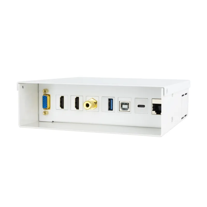 Caja Conexiones Vga2hdmi Jack Usb-c Usb-b Usb-a RJ45 Blanco Nanocable 10.35.0004 - foto 2
