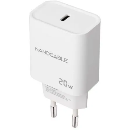Cargador Usb-c PD 20W Blanco Nanocable 10.10.2005
