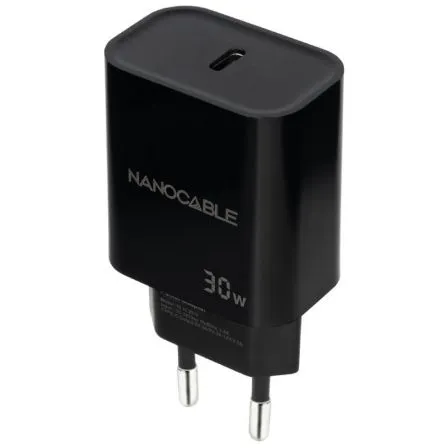 Cargador Usb-c PD 30W Negro Nanocable 10.10.2010