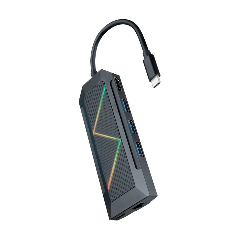 HUB USB-C NANOCABLE 3xUSB-A+USB-C CARGA+HDMI+RJ45+TF+SD 10.16.0801 - foto 2