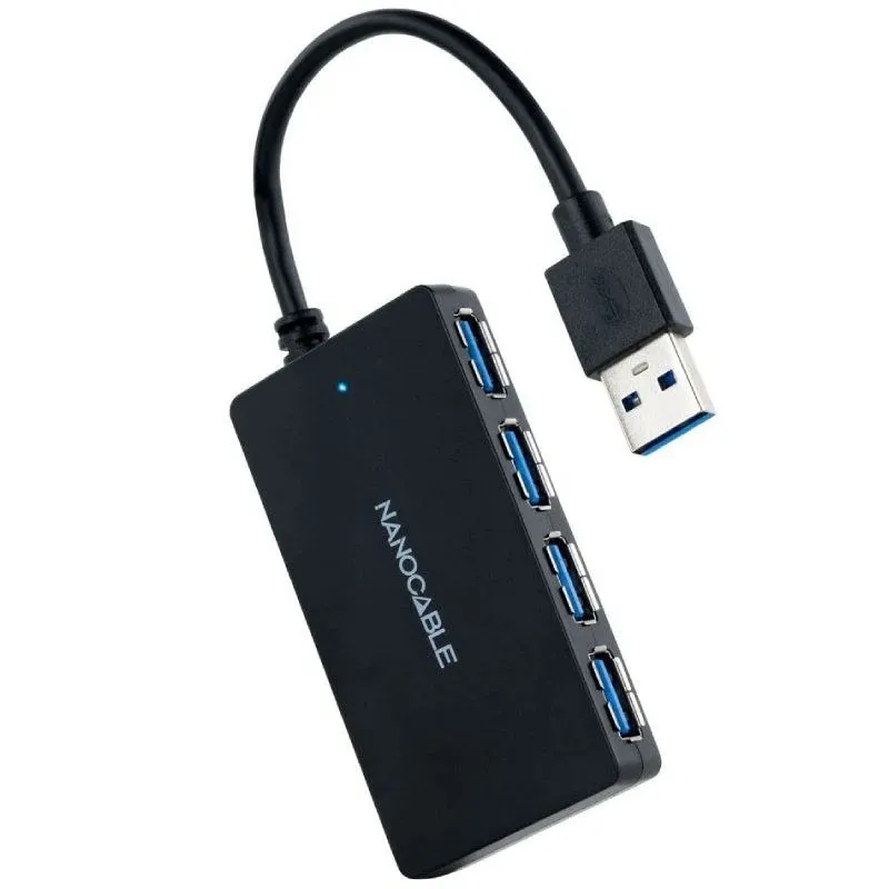 HUB USB 3.0 4xUSB3.0 USB-A/M-USB3.0/H NEGRO 15 CM NANOCABLE 10.16.4403 - foto 2