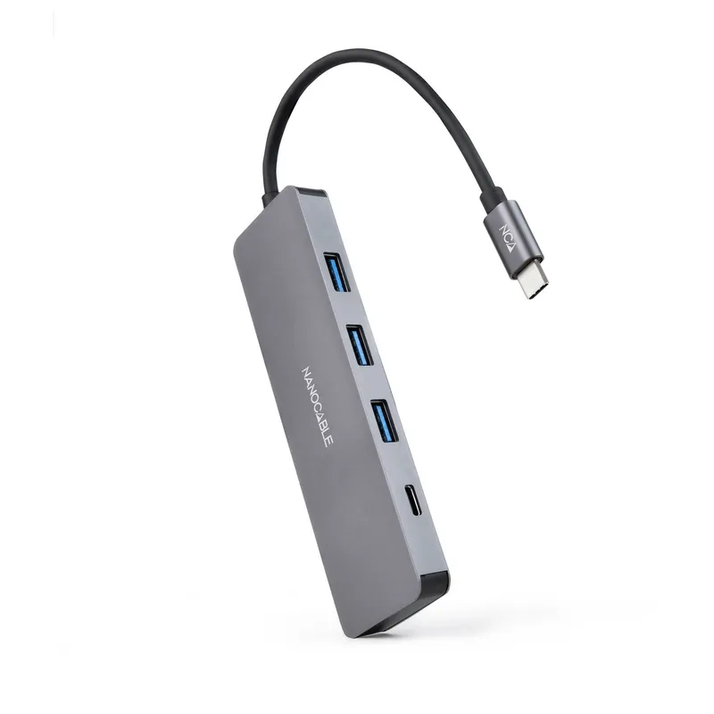 HUB USB-C/M A 3xUSB3.0/H + 1xUSB-C/H ALUMINIO 10CM NANOCABLE 10.16.4409 - foto 2