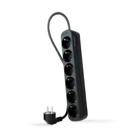 Regleta 6 Tomas 1.4 M Negra 10.37.0006-ns-bk Nanocable