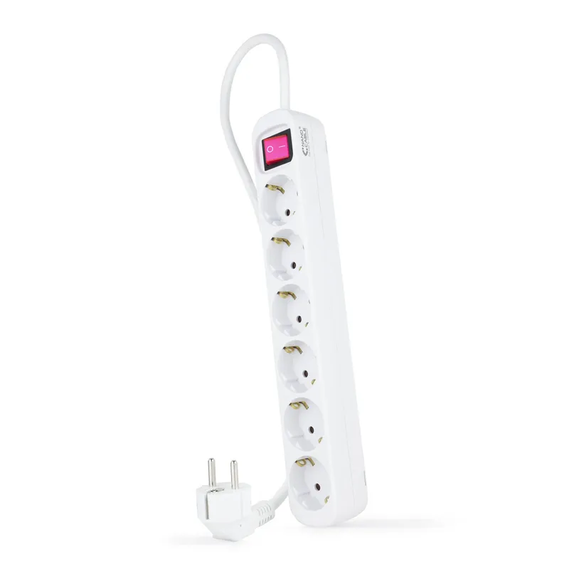 Regleta 6 Salidas Nanocable C/interruptor C/protec 1.4m Blanco 10.37.0006 - foto 2