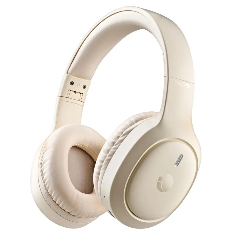 Auricular NGS Bluetooth Headphone Artica Tempest Plegable Beige - foto 2