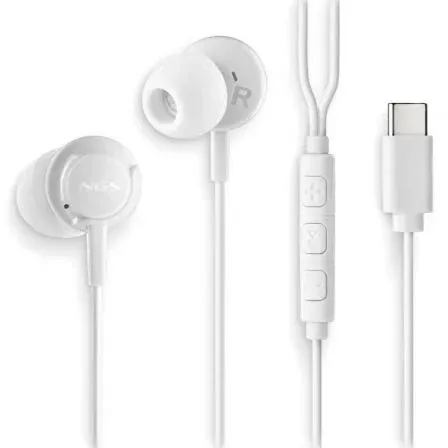 Auricular NGS Crossstep Intrauditivos Microfono Multifuncion White Usb-c