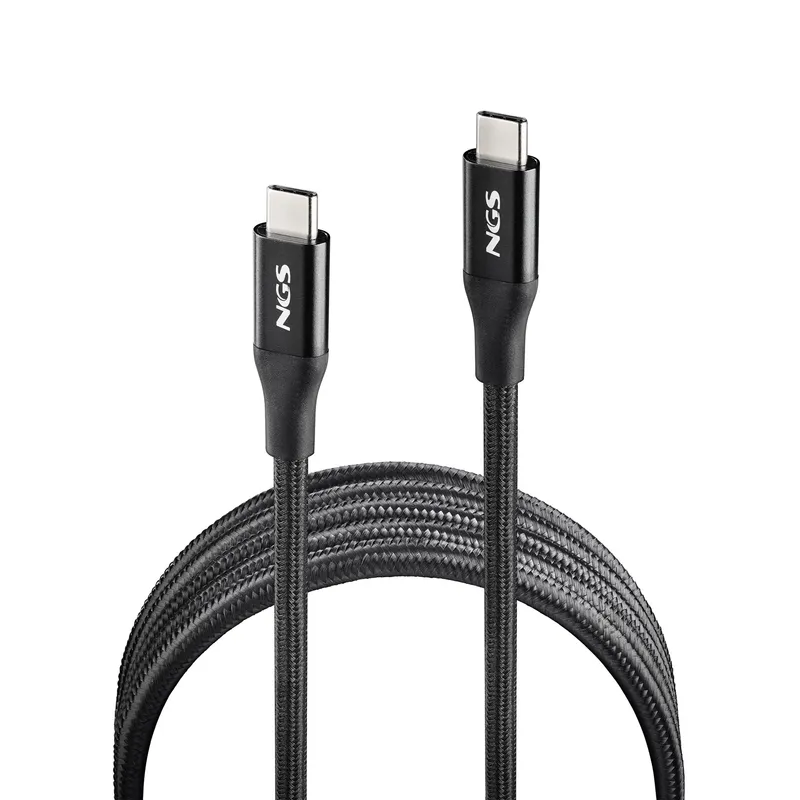 Cable NGS Carga Rapida DE USB C A USB C DE 2 M DE Longitud 240W Black - foto 2