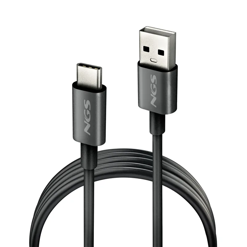 Cable NGS Carga Rapida DE USB A A USB C DE 1 M DE Longitud 15W Black - foto 2
