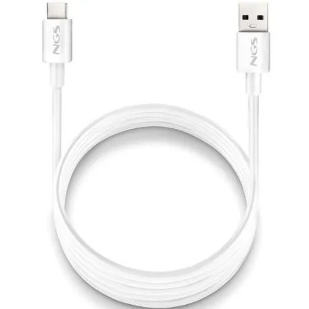 Cable NGS Carga Rapida DE USB A A USB C DE 1 M DE Longitud 15W White