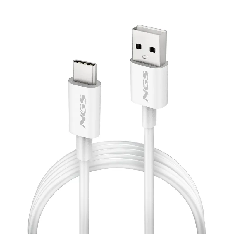 Cable NGS Carga Rapida DE USB A A USB C DE 1 M DE Longitud 15W White - foto 2